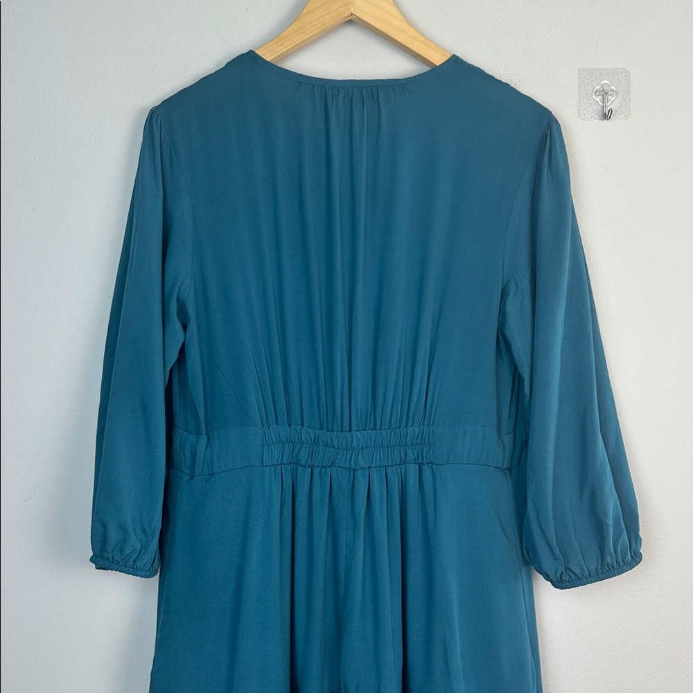 NEW Baltic Born Phillips Maxi Dress Persian Blue Medium Lined Tiered 3/4 Sleeves - Picture 11 of 16